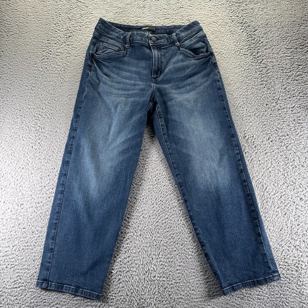 Simply Vera Vera Wang Jeans Womens 10 Blue Cotton Denim Cropped‎ Straight Faded